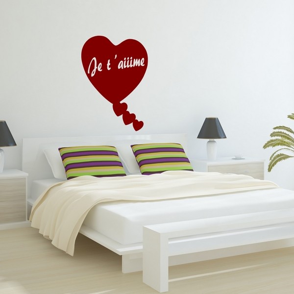 Voorbeeld van de muur stickers: Pense du coeur